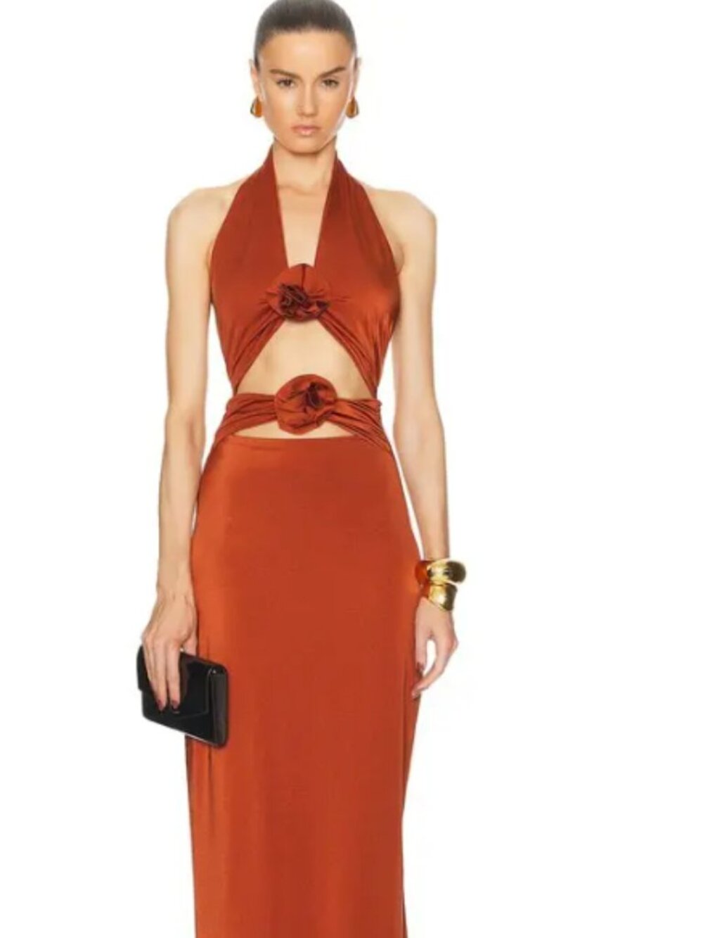 Maygel Coronel Halter Neck Long Dress